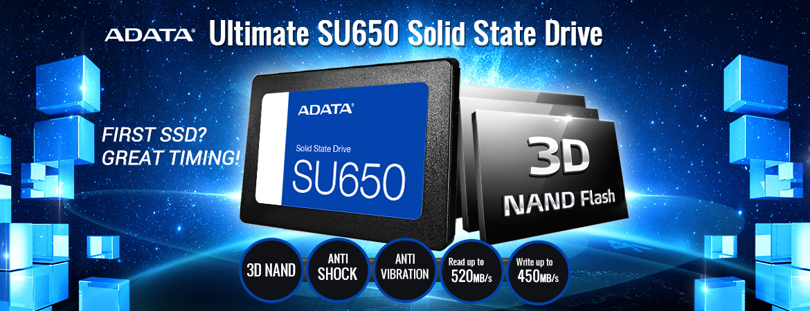 ADATA SSD SU650 2,5" SATA 6Gb/s 3D NAND Flash